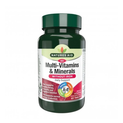 Natures Aid Multi Vitamins & Minerals (without Iron) 60 tabs